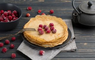 crêpes et fruits rouges